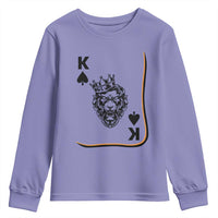 Black King Lion Youth Sweatshirt African American Black History Month Gift - Wonder Print Shop