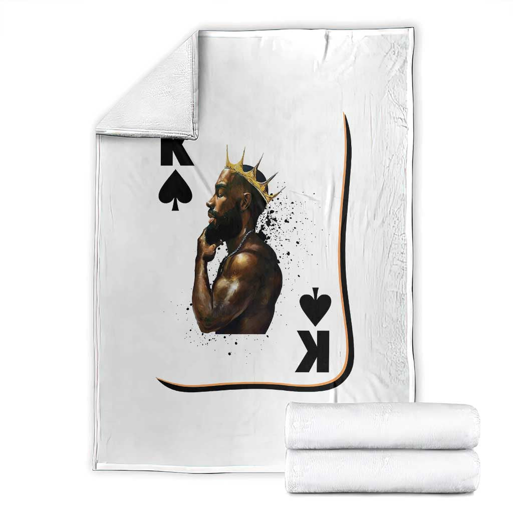 King Of Spades Black Man Throw Blanket African American Men Pride - Wonder Print Shop