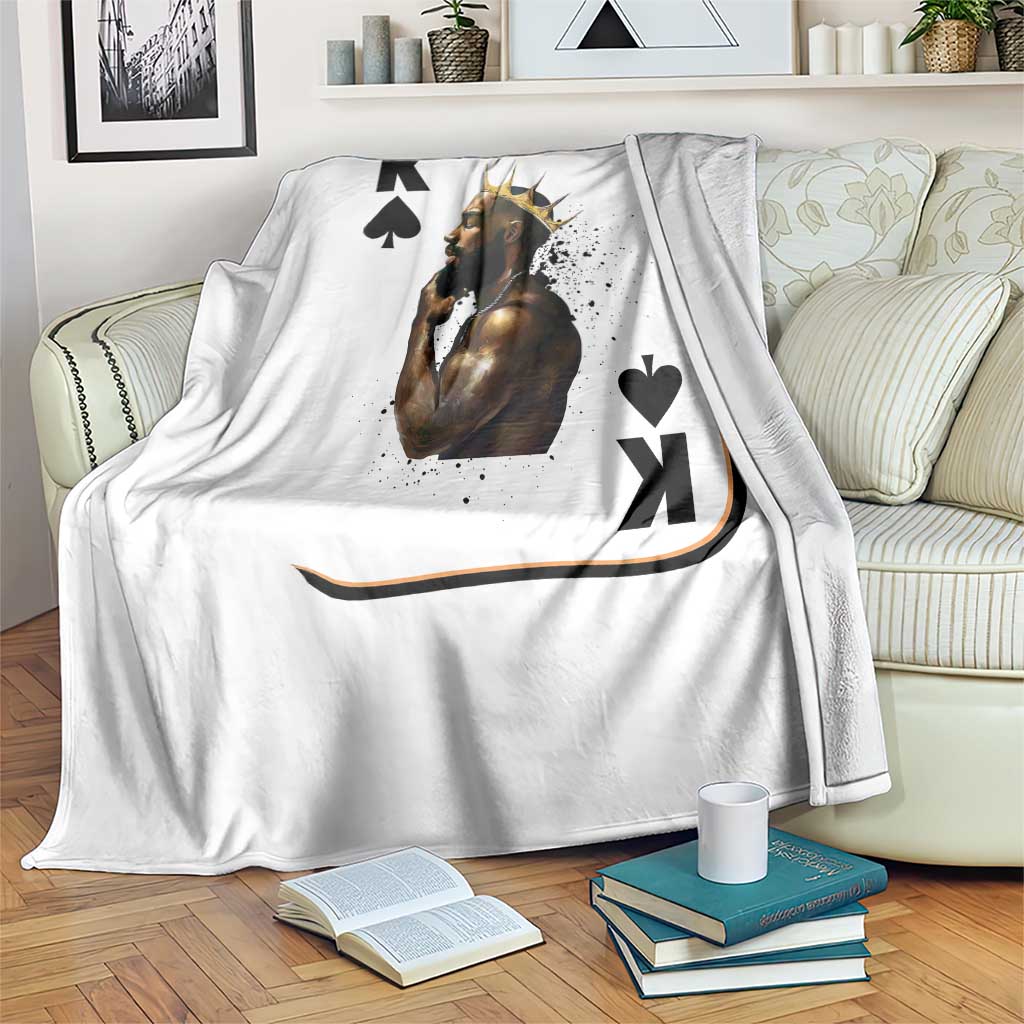 King Of Spades Black Man Throw Blanket African American Men Pride - Wonder Print Shop