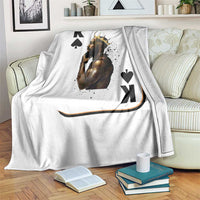 King Of Spades Black Man Throw Blanket African American Men Pride - Wonder Print Shop