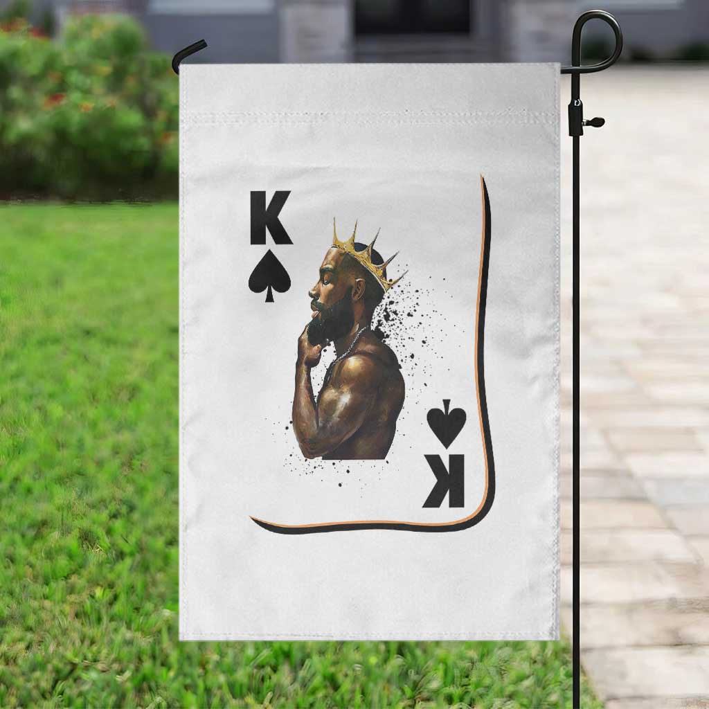 King Of Spades Black Man Garden Flag African American Men Pride - Wonder Print Shop