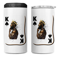 King Of Spades Black Man 4 in 1 Can Cooler Tumbler African American Men Pride - Wonder Print Shop