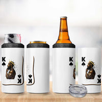 King Of Spades Black Man 4 in 1 Can Cooler Tumbler African American Men Pride - Wonder Print Shop