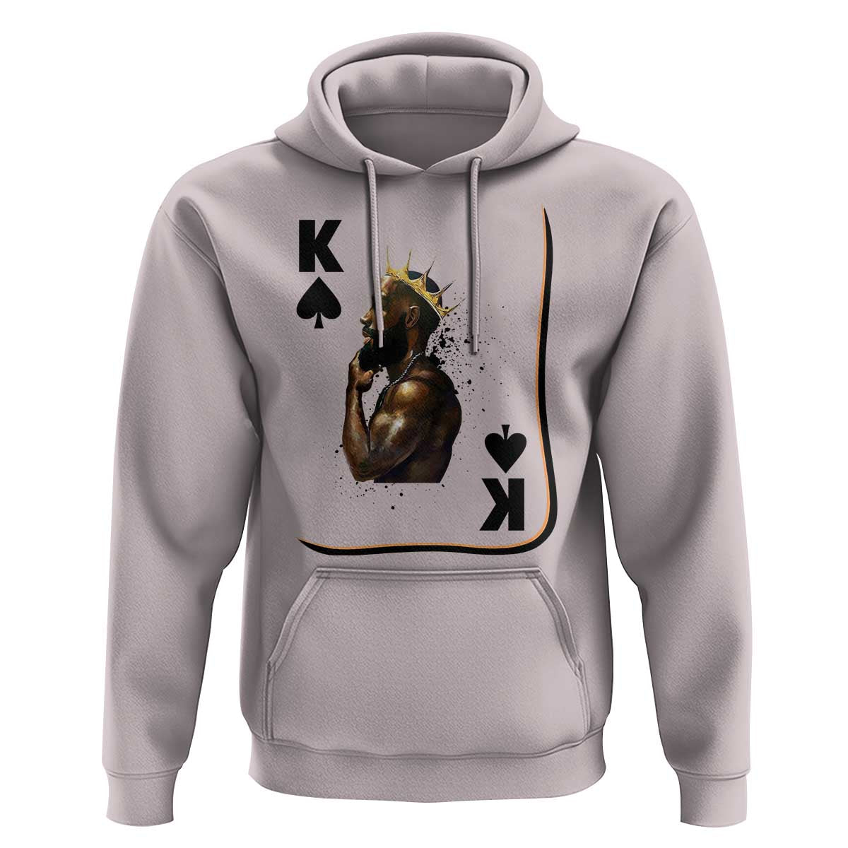 King Of Spades Black Man Hoodie African American Men Pride - Wonder Print Shop