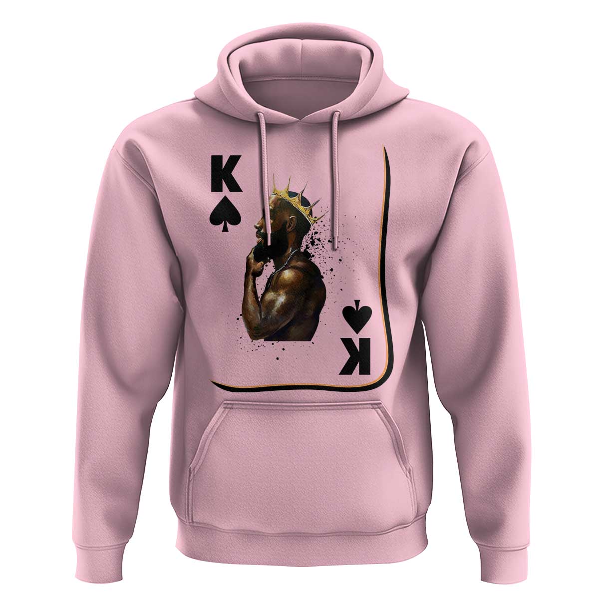 King Of Spades Black Man Hoodie African American Men Pride - Wonder Print Shop