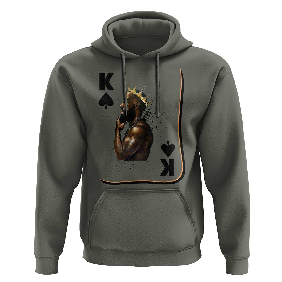 King Of Spades Black Man Hoodie African American Men Pride - Wonder Print Shop