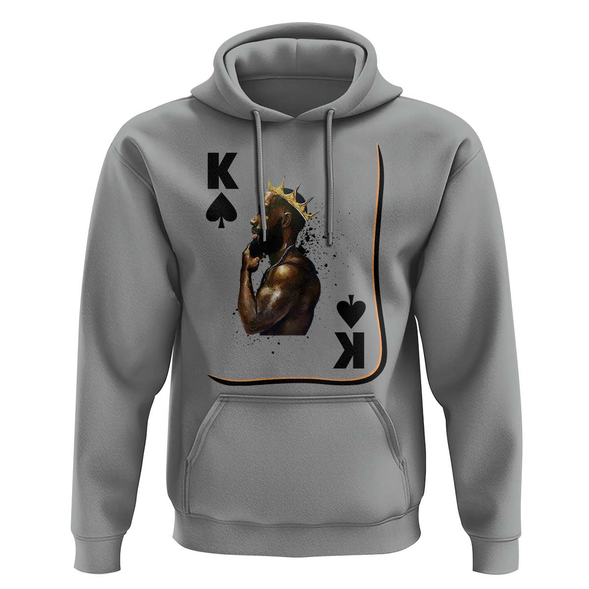 King Of Spades Black Man Hoodie African American Men Pride - Wonder Print Shop