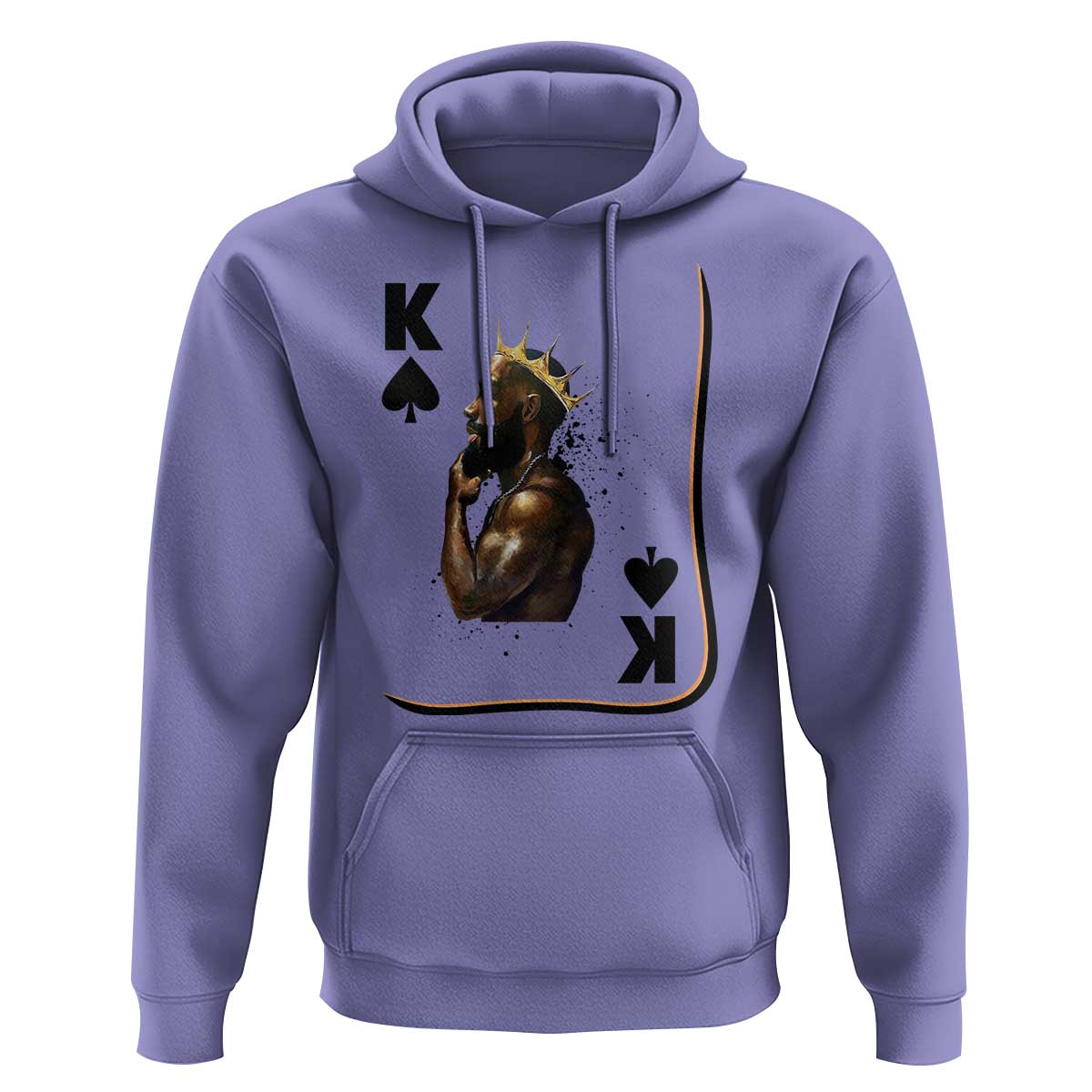 King Of Spades Black Man Hoodie African American Men Pride - Wonder Print Shop