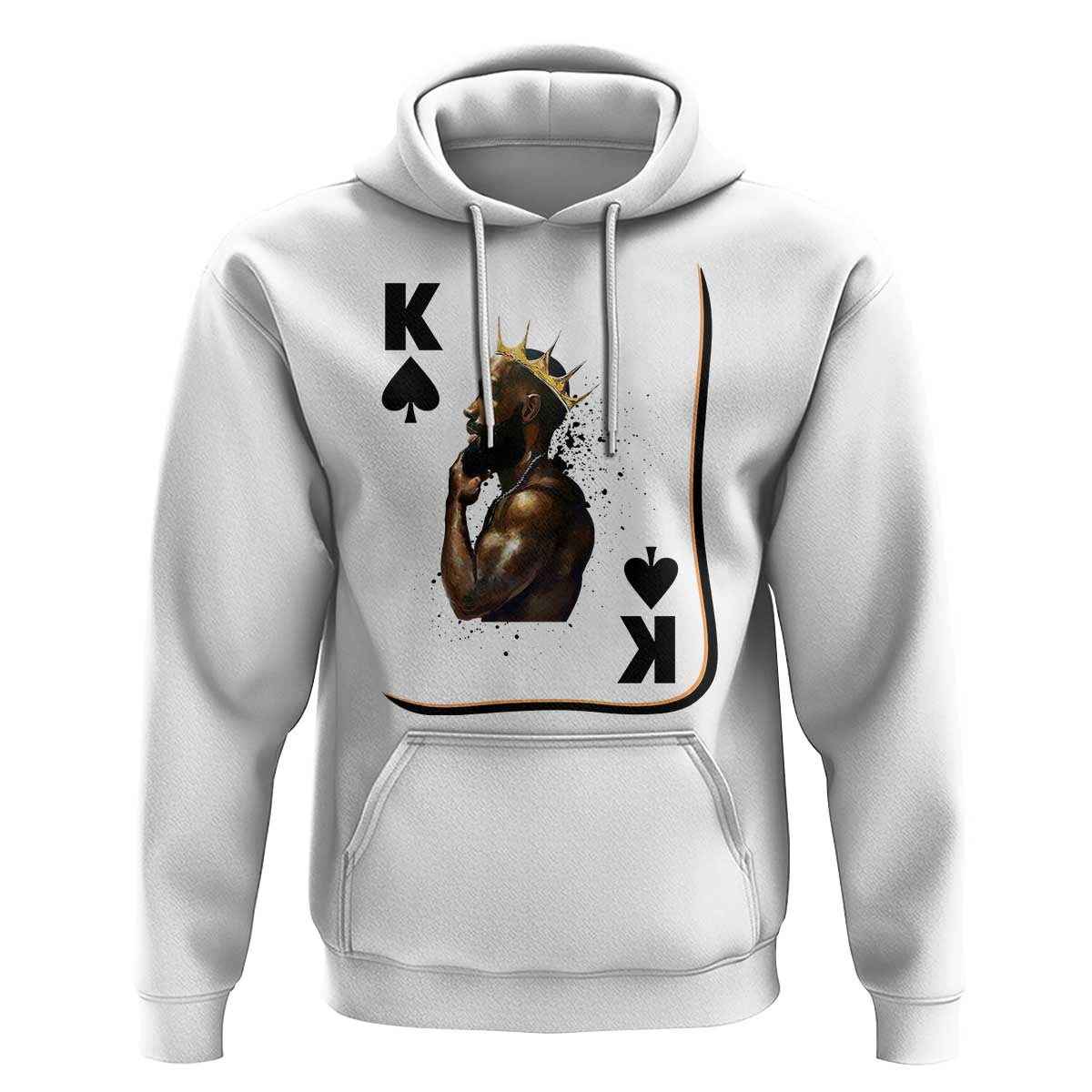King Of Spades Black Man Hoodie African American Men Pride - Wonder Print Shop