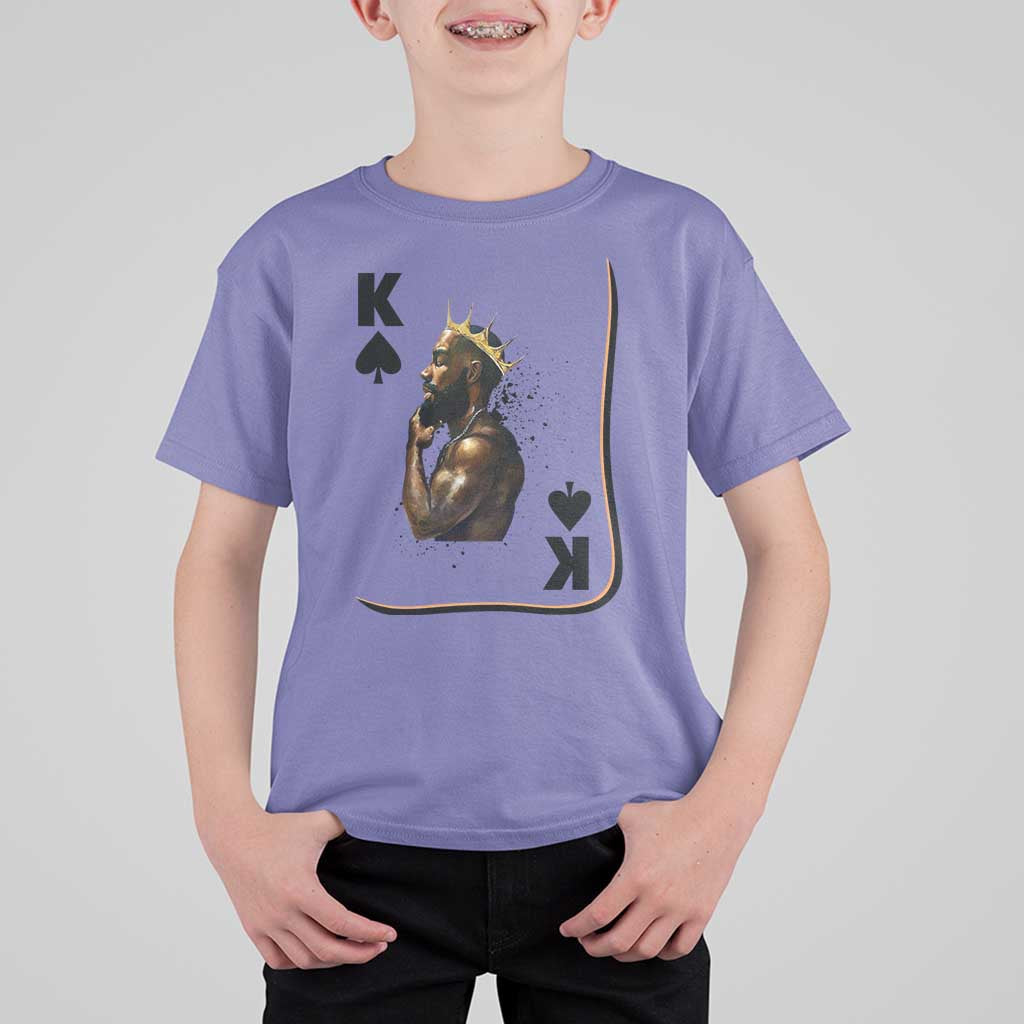 King Of Spades Black Man T Shirt For Kid African American Men Pride - Wonder Print Shop