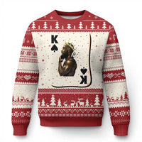 King Of Spades Black Man Ugly Christmas Sweater African American Men Pride - Wonder Print Shop