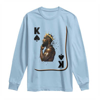 King Of Spades Black Man Long Sleeve Shirt African American Men Pride - Wonder Print Shop