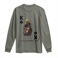 King Of Spades Black Man Long Sleeve Shirt African American Men Pride - Wonder Print Shop