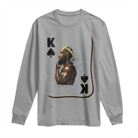 King Of Spades Black Man Long Sleeve Shirt African American Men Pride - Wonder Print Shop