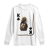 King Of Spades Black Man Long Sleeve Shirt African American Men Pride - Wonder Print Shop