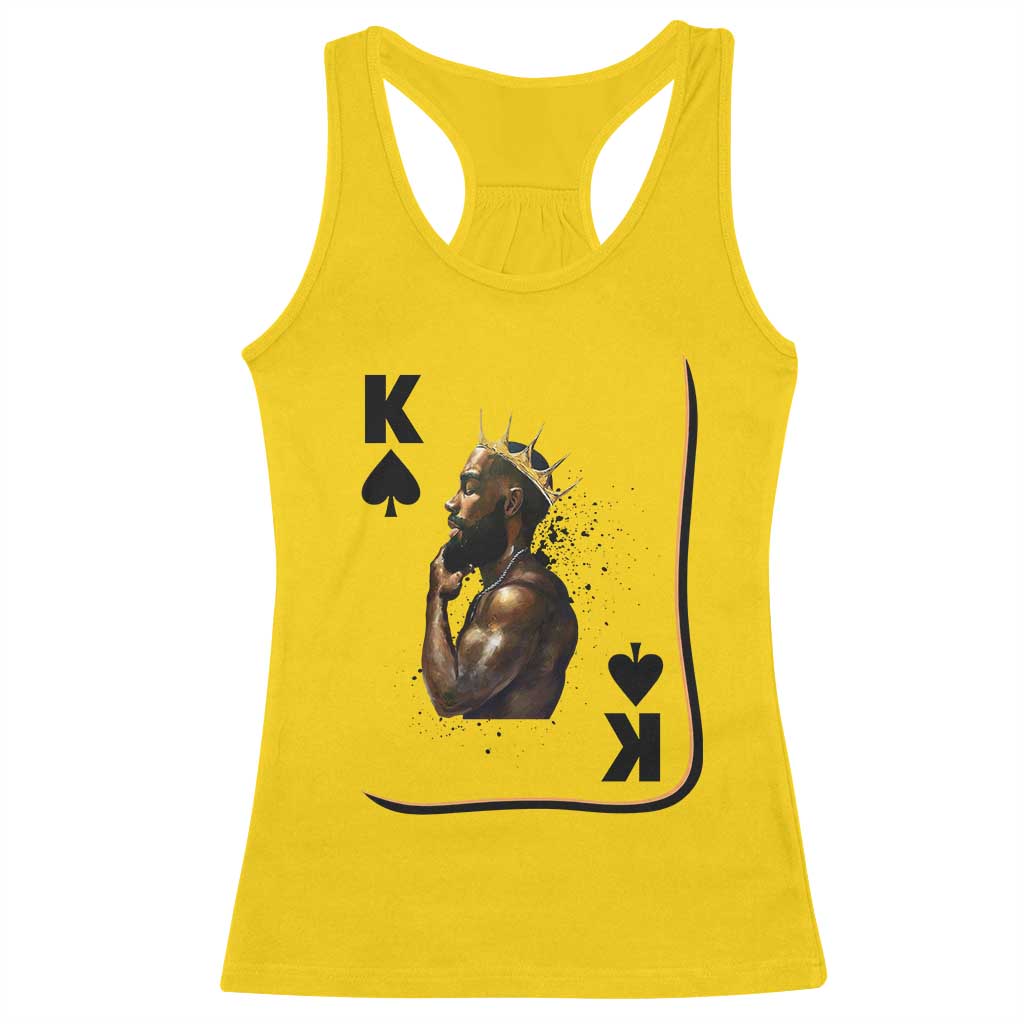 King Of Spades Black Man Racerback Tank Top African American Men Pride - Wonder Print Shop