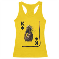 King Of Spades Black Man Racerback Tank Top African American Men Pride - Wonder Print Shop