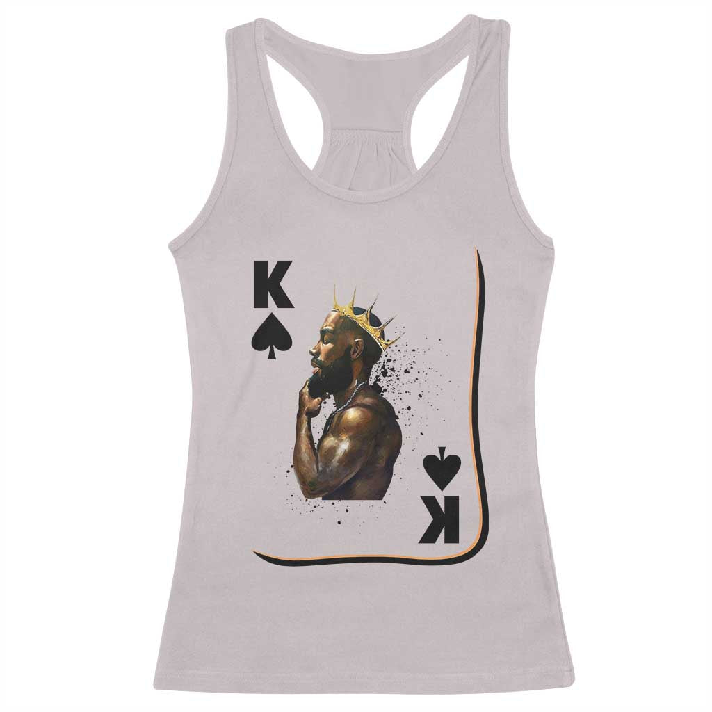 King Of Spades Black Man Racerback Tank Top African American Men Pride - Wonder Print Shop