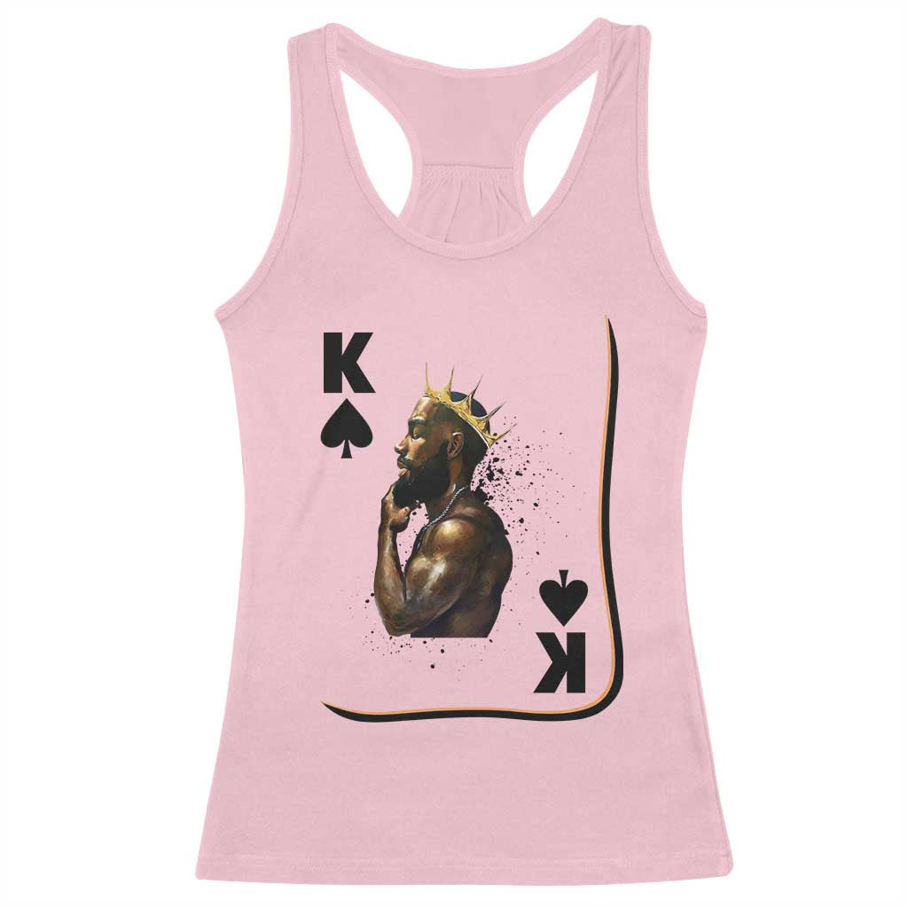 King Of Spades Black Man Racerback Tank Top African American Men Pride - Wonder Print Shop