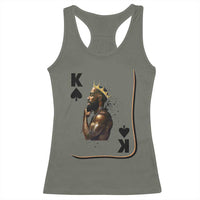 King Of Spades Black Man Racerback Tank Top African American Men Pride - Wonder Print Shop