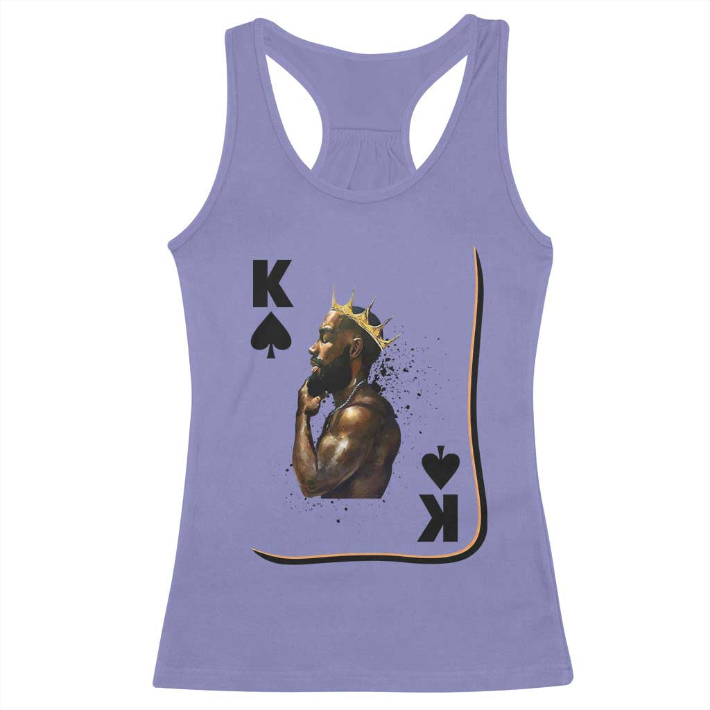 King Of Spades Black Man Racerback Tank Top African American Men Pride - Wonder Print Shop