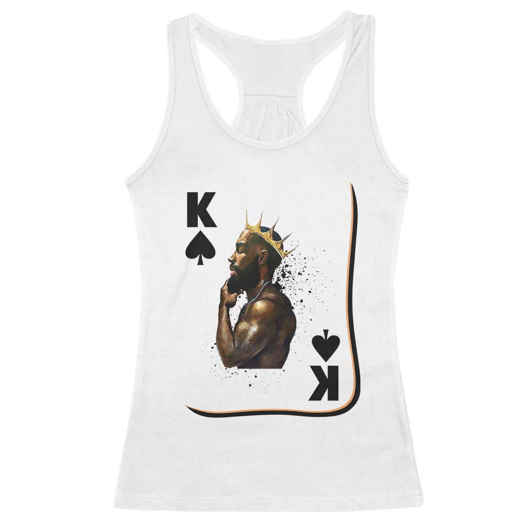 King Of Spades Black Man Racerback Tank Top African American Men Pride - Wonder Print Shop