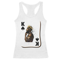 King Of Spades Black Man Racerback Tank Top African American Men Pride - Wonder Print Shop