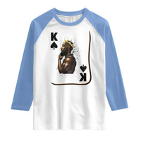 King Of Spades Black Man Raglan Shirt African American Men Pride - Wonder Print Shop