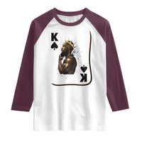King Of Spades Black Man Raglan Shirt African American Men Pride - Wonder Print Shop