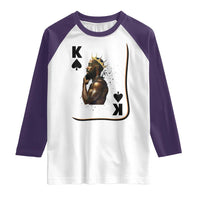 King Of Spades Black Man Raglan Shirt African American Men Pride - Wonder Print Shop