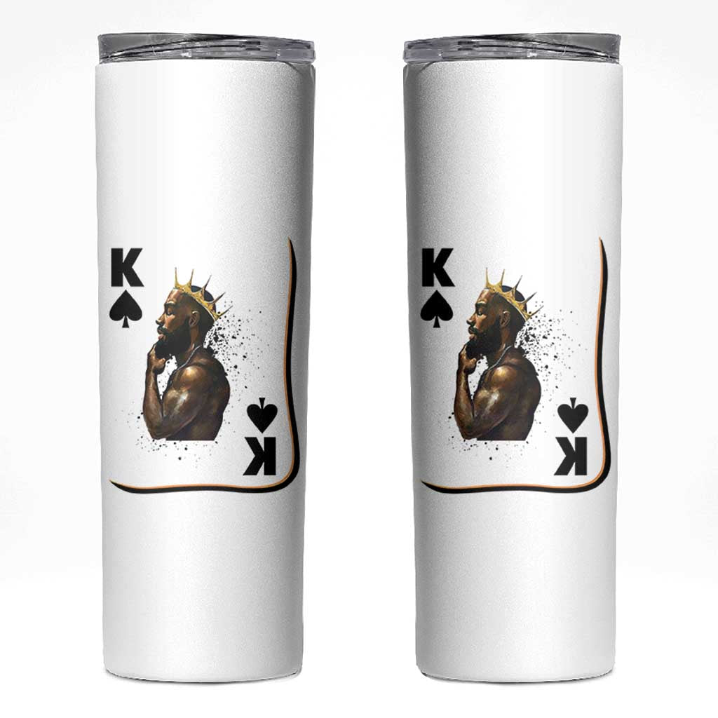 King Of Spades Black Man Skinny Tumbler African American Men Pride - Wonder Print Shop