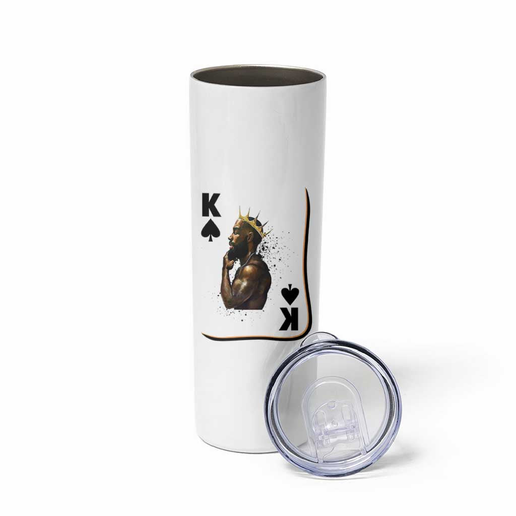 King Of Spades Black Man Skinny Tumbler African American Men Pride - Wonder Print Shop
