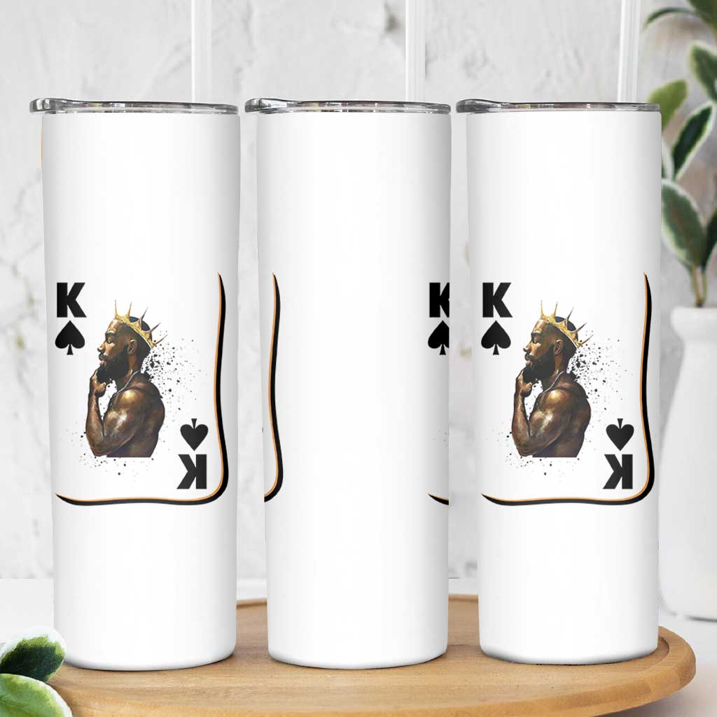 King Of Spades Black Man Skinny Tumbler African American Men Pride - Wonder Print Shop