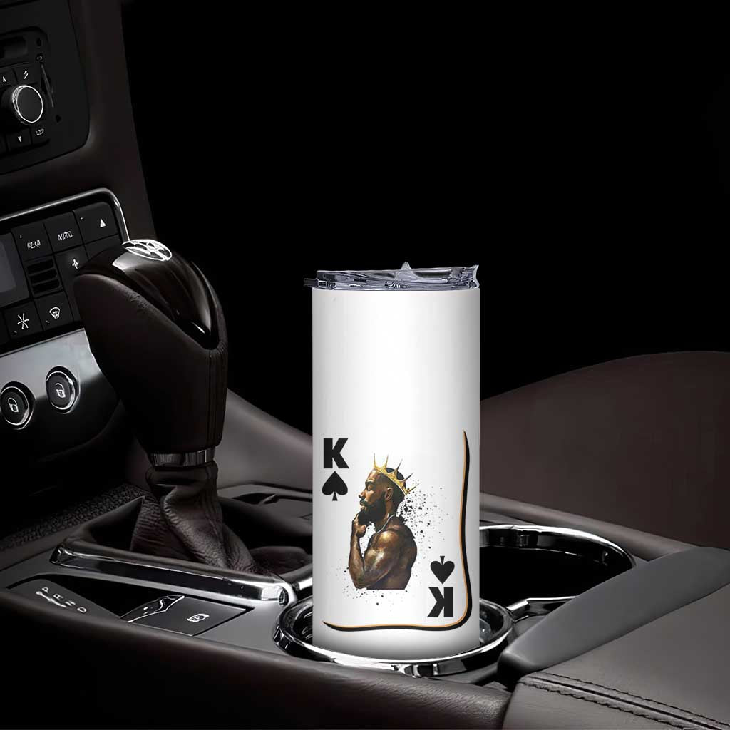 King Of Spades Black Man Skinny Tumbler African American Men Pride - Wonder Print Shop