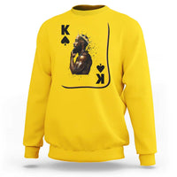 King Of Spades Black Man Sweatshirt African American Men Pride - Wonder Print Shop