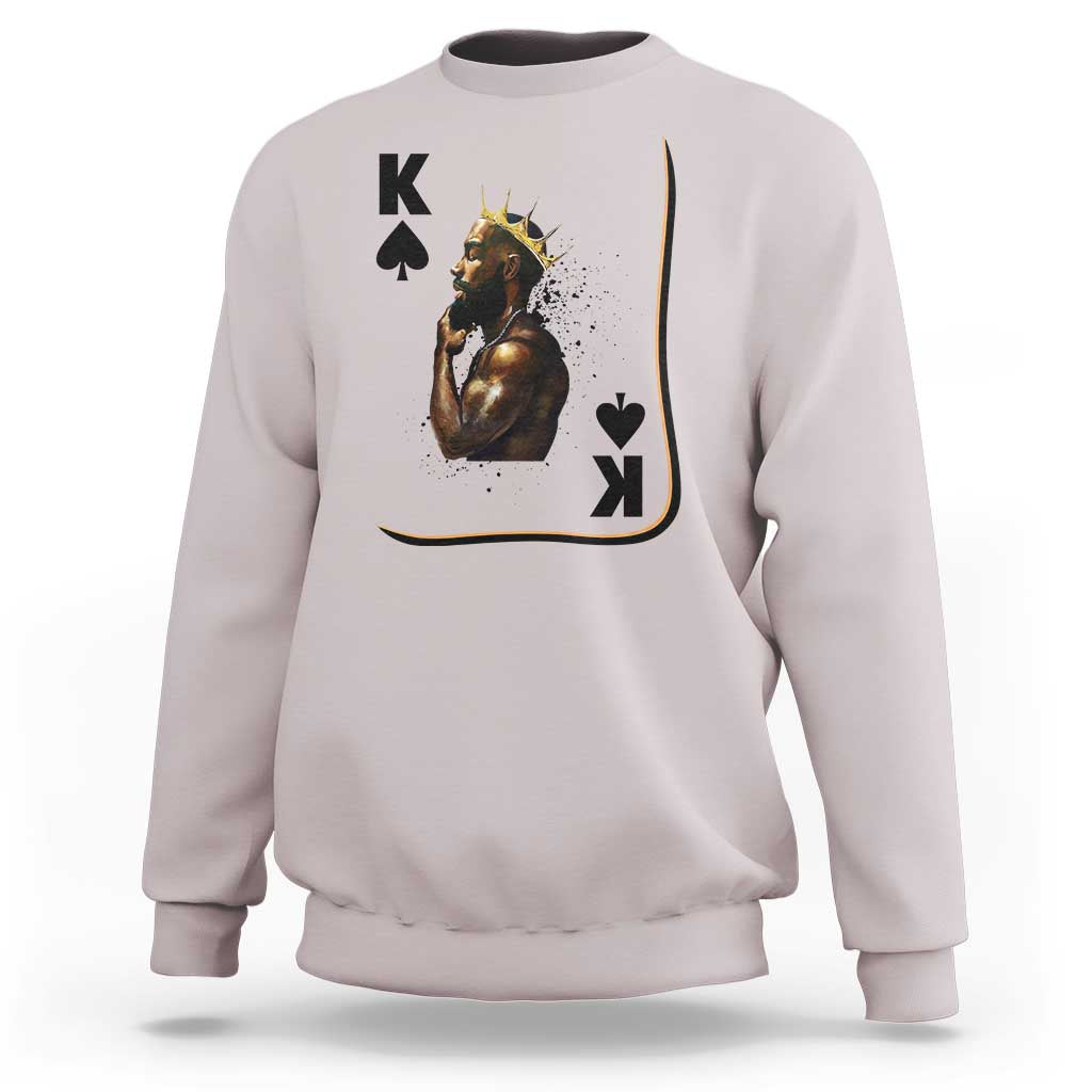 King Of Spades Black Man Sweatshirt African American Men Pride - Wonder Print Shop