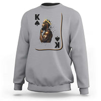 King Of Spades Black Man Sweatshirt African American Men Pride - Wonder Print Shop