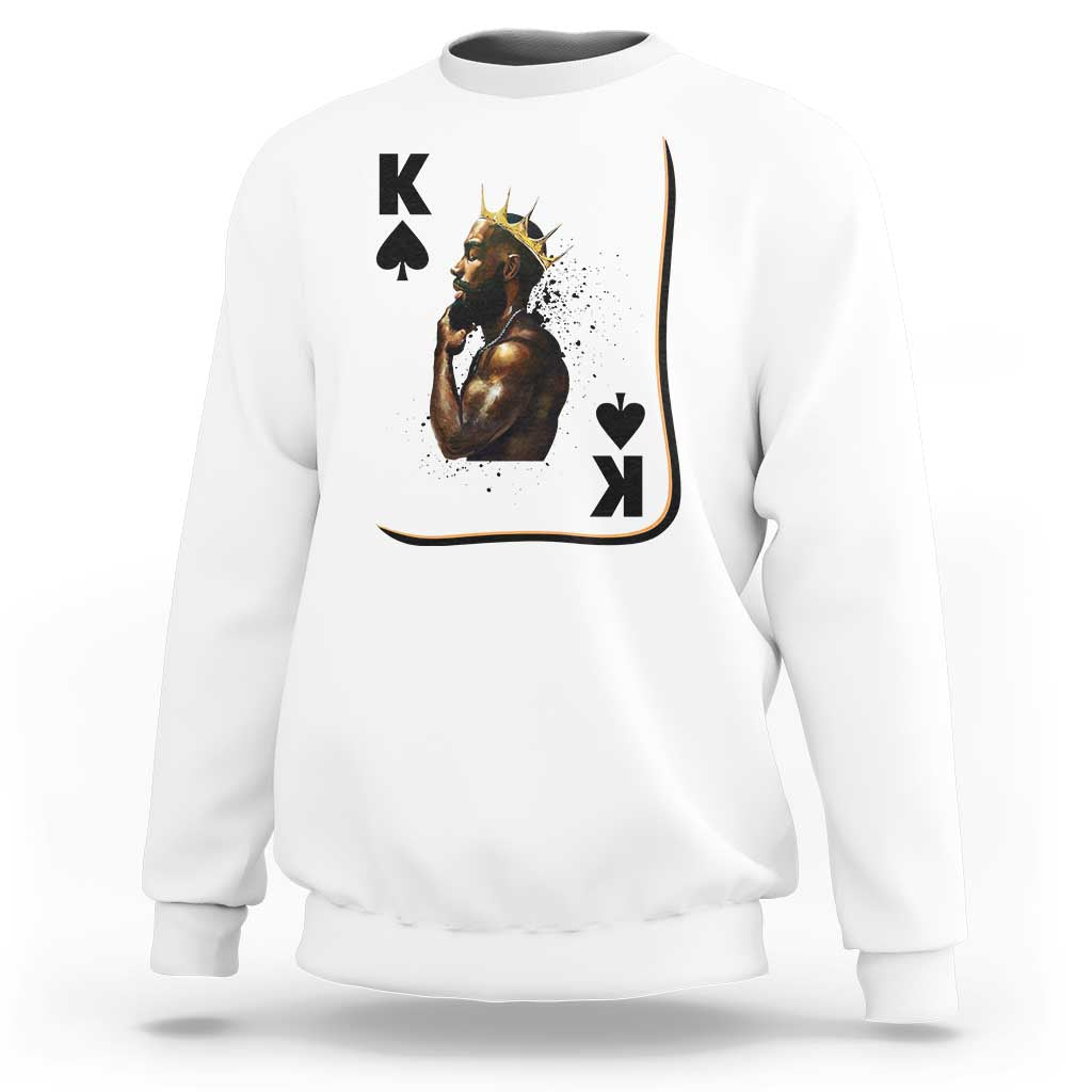 King Of Spades Black Man Sweatshirt African American Men Pride - Wonder Print Shop