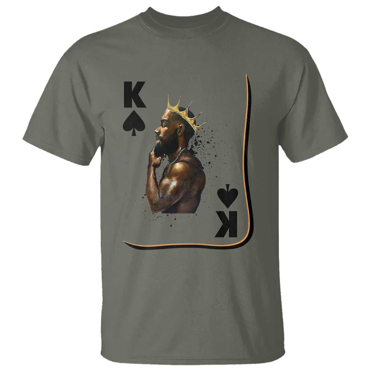 King Of Spades Black Man T Shirt African American Men Pride - Wonder Print Shop
