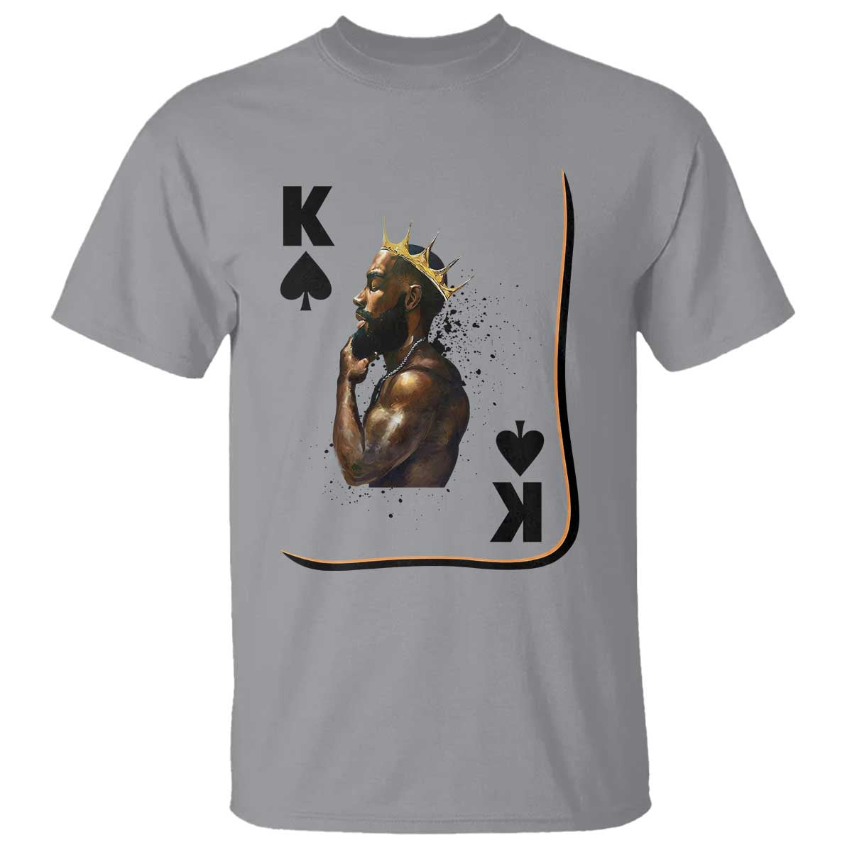 King Of Spades Black Man T Shirt African American Men Pride - Wonder Print Shop