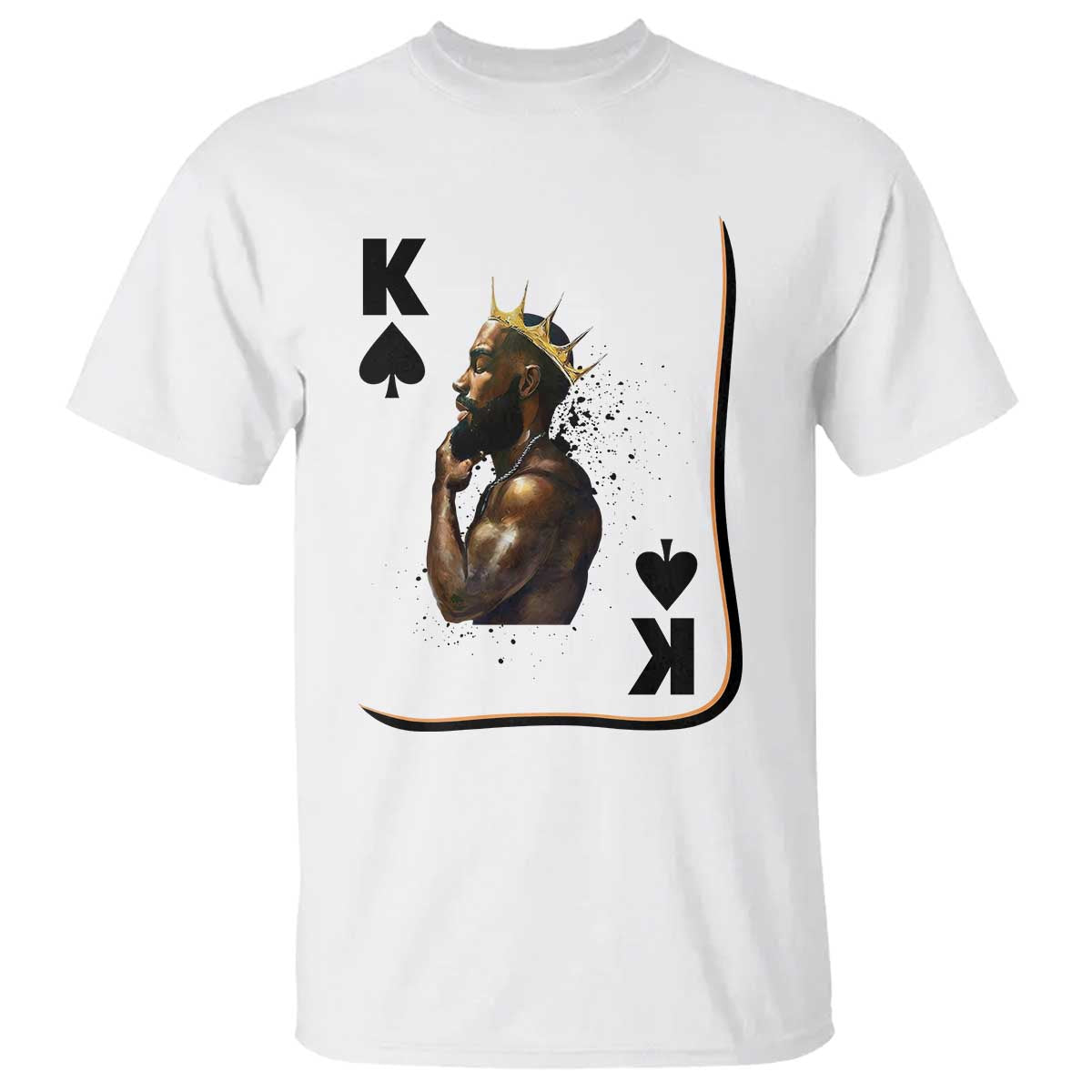 King Of Spades Black Man T Shirt African American Men Pride - Wonder Print Shop