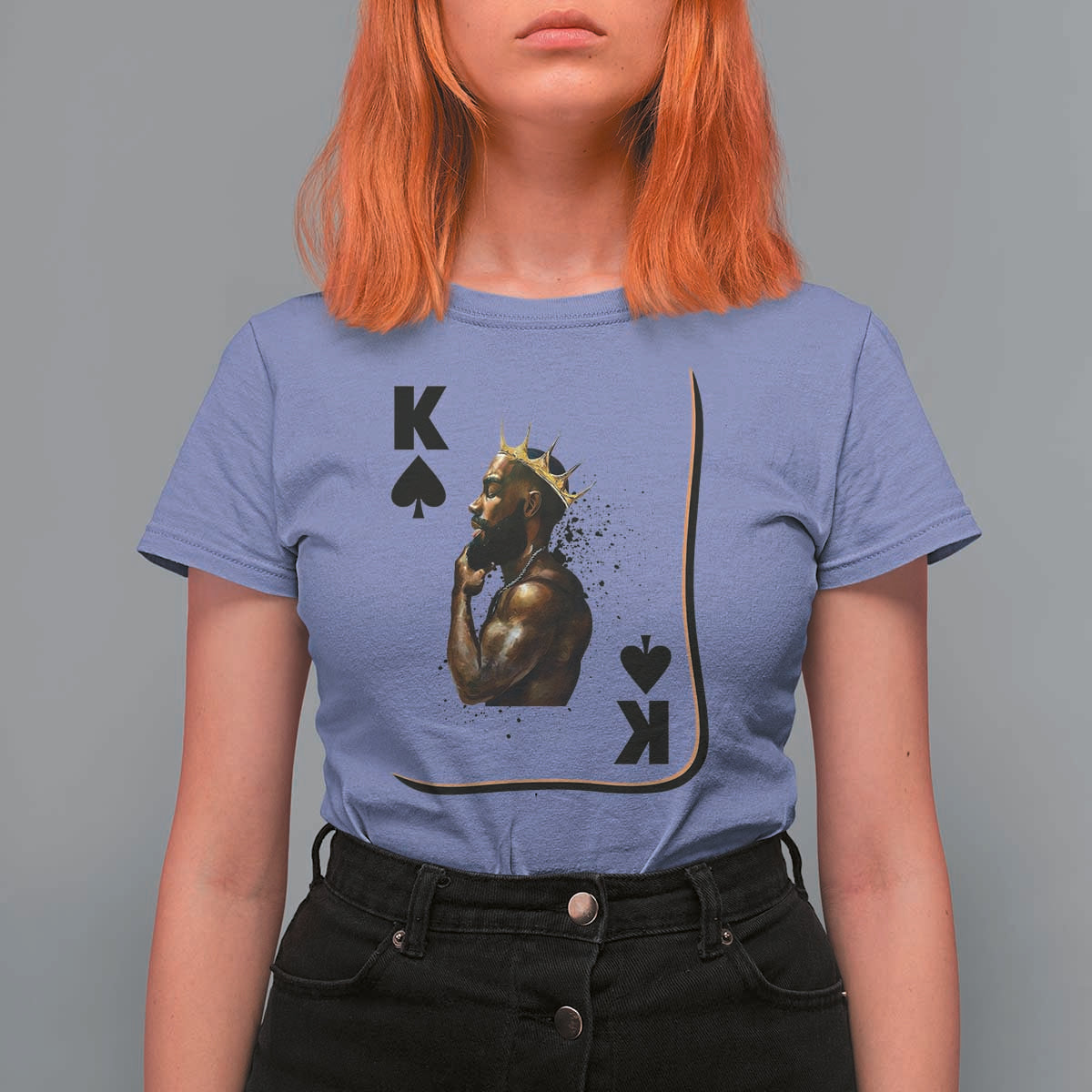 King Of Spades Black Man T Shirt For Women African American Men Pride - Wonder Print Shop