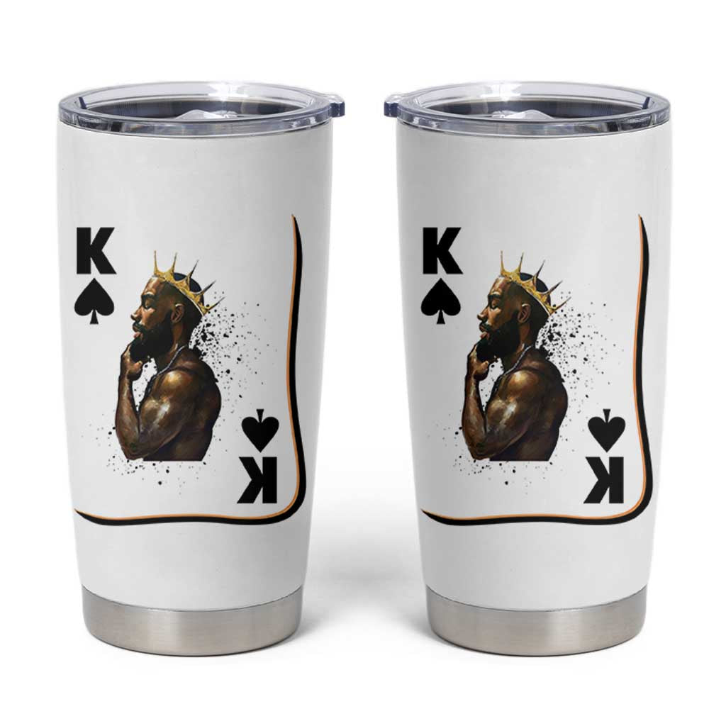 King Of Spades Black Man Tumbler Cup African American Men Pride - Wonder Print Shop