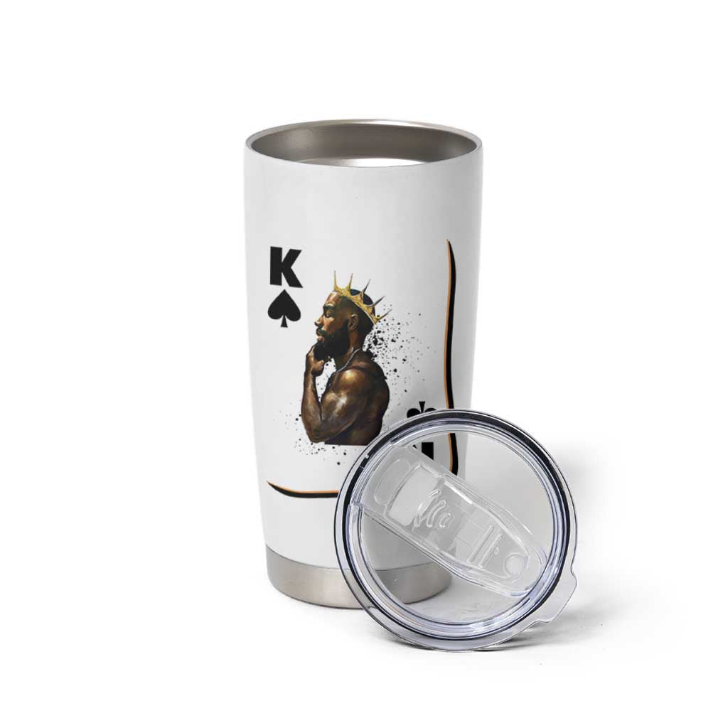 King Of Spades Black Man Tumbler Cup African American Men Pride - Wonder Print Shop