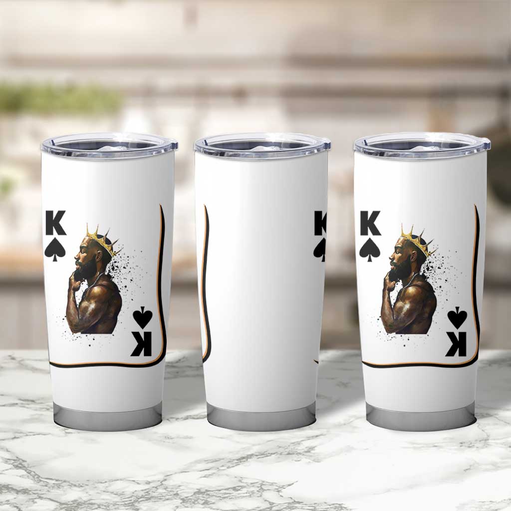 King Of Spades Black Man Tumbler Cup African American Men Pride - Wonder Print Shop