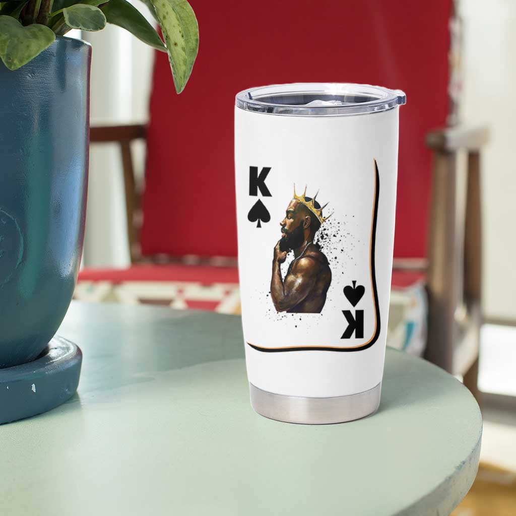 King Of Spades Black Man Tumbler Cup African American Men Pride - Wonder Print Shop