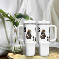 King Of Spades Black Man Tumbler With Handle African American Men Pride - Wonder Print Shop