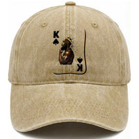 King Of Spades Black Man Washed Cotton Baseball Cap African American Men Pride