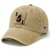 King Of Spades Black Man Washed Cotton Baseball Cap African American Men Pride