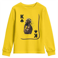 King Of Spades Black Man Youth Sweatshirt African American Men Pride - Wonder Print Shop